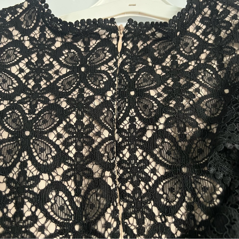NWT Julia Jordon Black/Nude Lace Cocktail Midi Dress- Size 4 - Picture 11 of 12